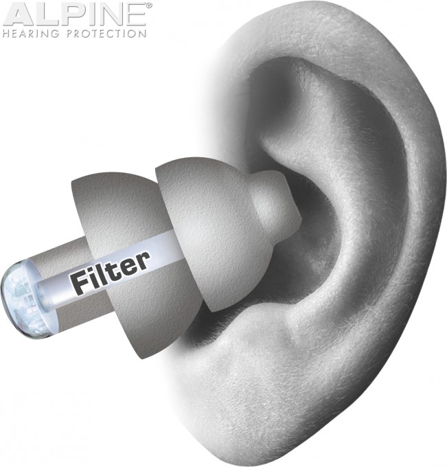 Alpine PartyPlug Silver grey ear
